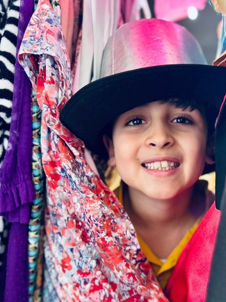 Student in costume in performing arts