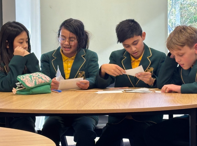 Students in a debating competition